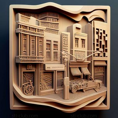 3D model city street (STL)